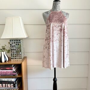 Show Me Your Mumu Gomez Pink Velvet Mini Dress size S